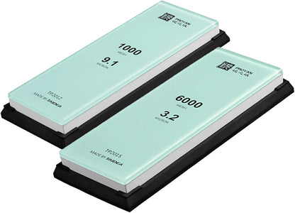 Glass Sharpening Stone with Non-slip Rubber Base, Professional Whetstone, Glass Stone 3000 Grit