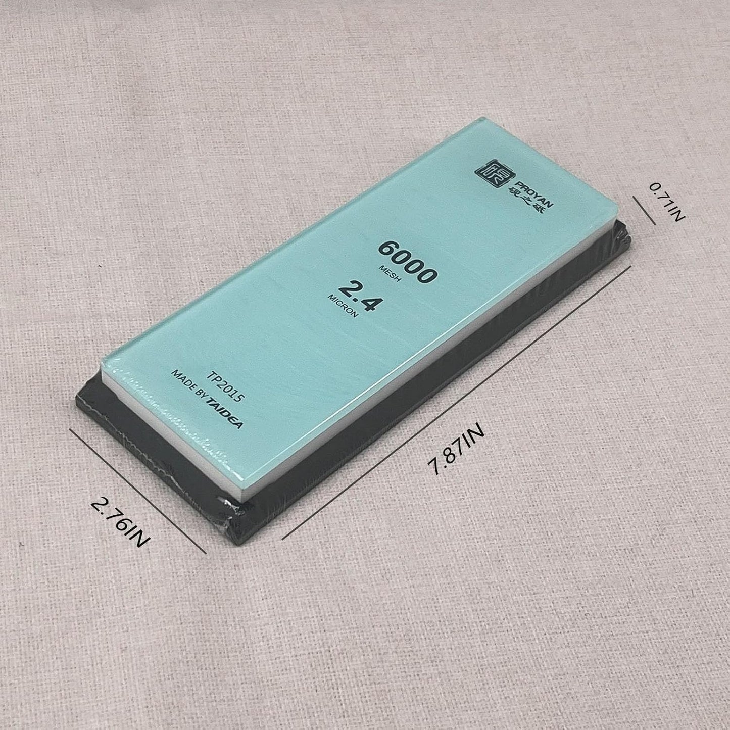 Glass Sharpening Stone with Non-slip Rubber Base, Professional Whetstone, Glass Stone 3000 Grit