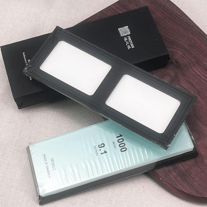 Glass Sharpening Stone with Non-slip Rubber Base, Professional Whetstone, Glass Stone 3000 Grit