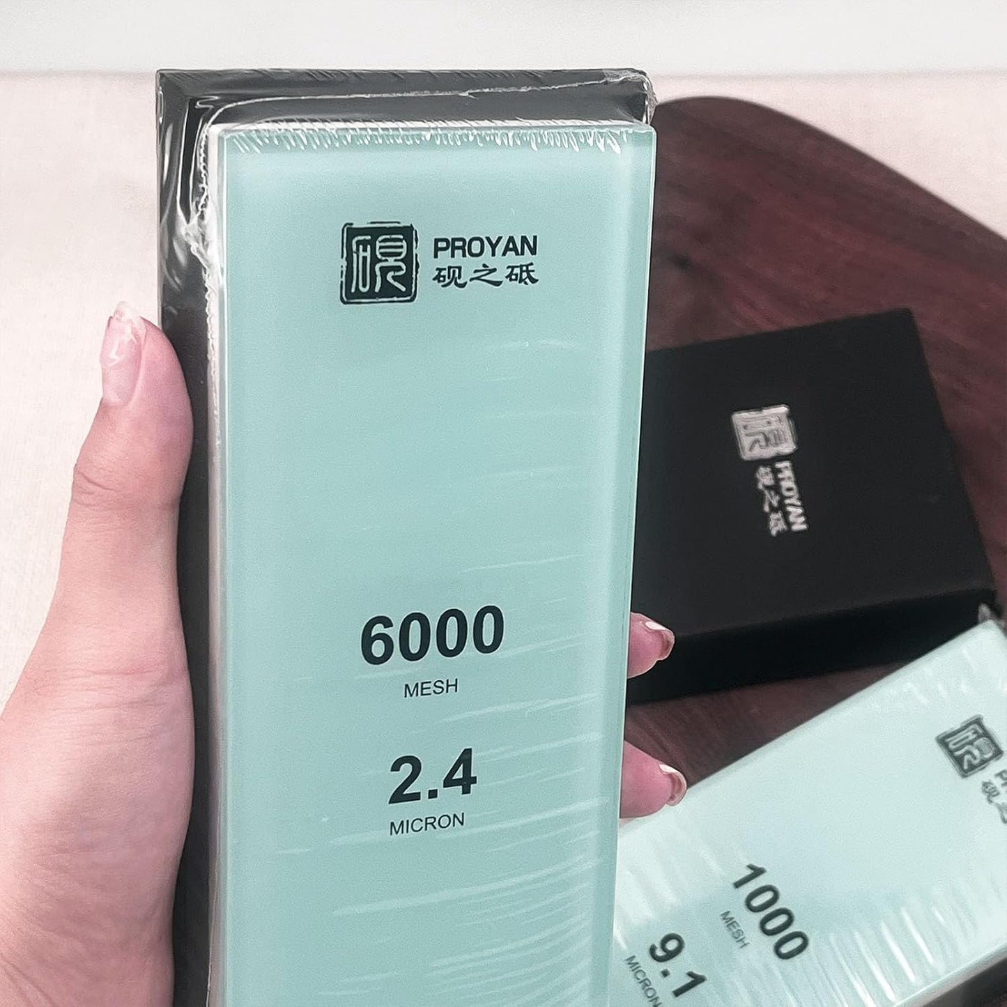 Glass Sharpening Stone with Non-slip Rubber Base, Professional Whetstone, Glass Stone 3000 Grit