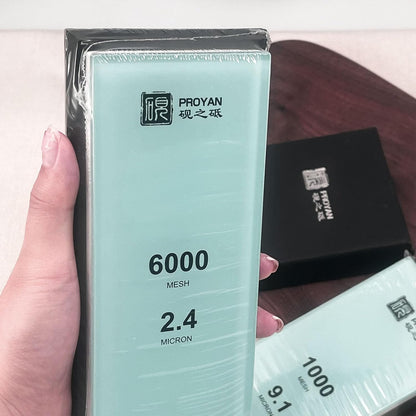 Glass Sharpening Stone with Non-slip Rubber Base, Professional Whetstone, Glass Stone 3000 Grit
