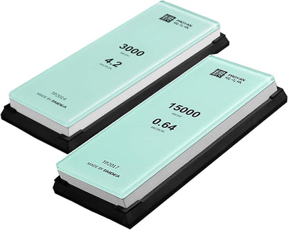 Glass Sharpening Stone with Non-slip Rubber Base, Professional Whetstone, Glass Stone 3000 Grit