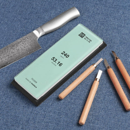 Glass Sharpening Stone with Non-slip Rubber Base, Professional Whetstone, Glass Stone 3000 Grit
