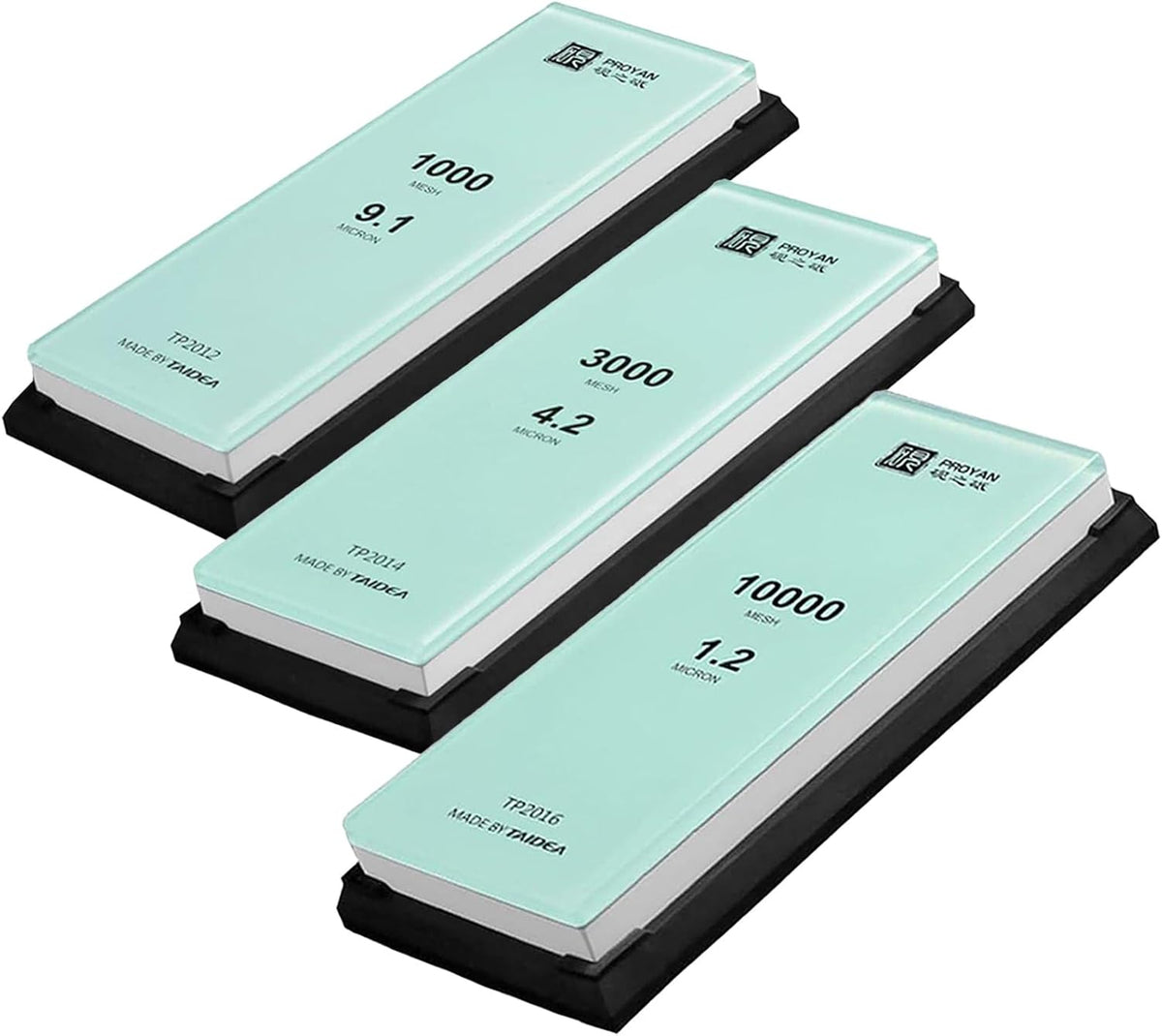 Glass Sharpening Stone with Non-slip Rubber Base, Professional Whetstone, Glass Stone 3000 Grit