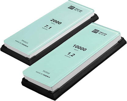 Glass Sharpening Stone with Non-slip Rubber Base, Professional Whetstone, Glass Stone 3000 Grit