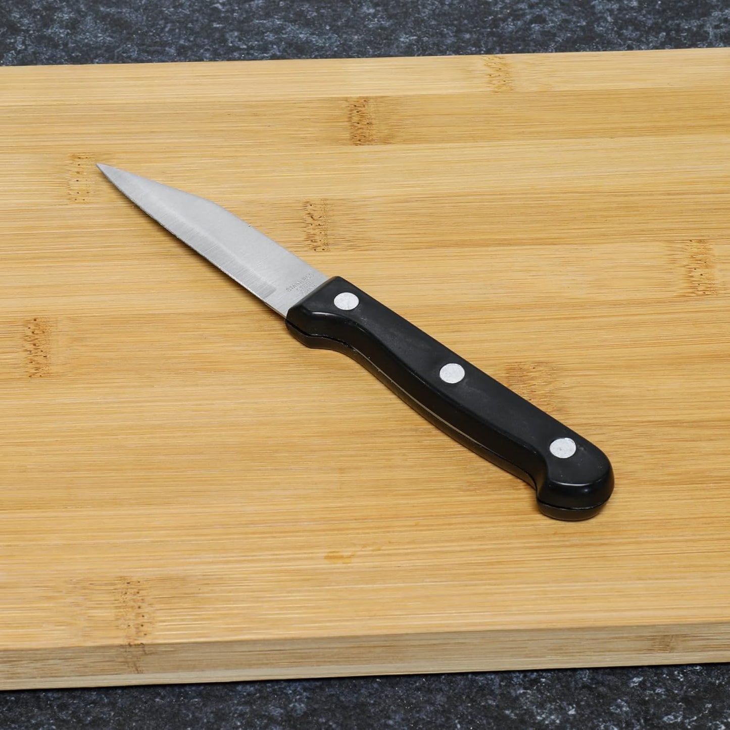 Select Paring Knives, 9.5 inch 2 piece knife set, Stainless Steel/Black