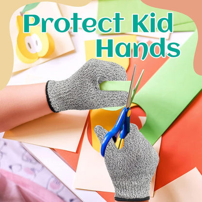 Cut Resistant Gloves for Kids 4-6 Years, Level 5 Protection Cutting Gloves Food Grade for Cooking, Whittling, Wood Carving, Gardening and DIY