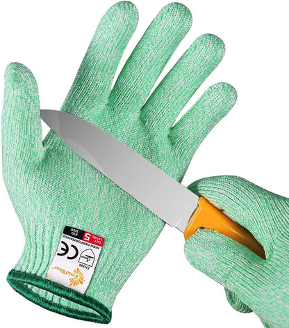 Cut Resistant Gloves for Kids 4-6 Years, Level 5 Protection Cutting Gloves Food Grade for Cooking, Whittling, Wood Carving, Gardening and DIY