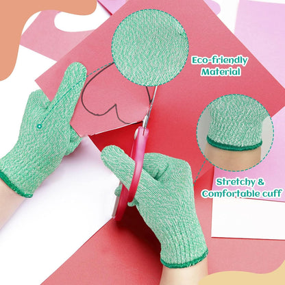 Cut Resistant Gloves for Kids 4-6 Years, Level 5 Protection Cutting Gloves Food Grade for Cooking, Whittling, Wood Carving, Gardening and DIY