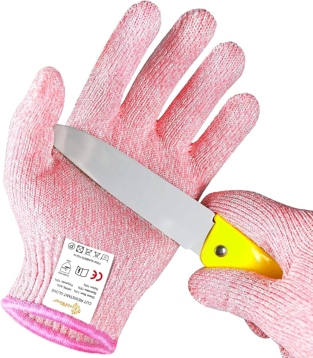Cut Resistant Gloves for Kids 4-6 Years, Level 5 Protection Cutting Gloves Food Grade for Cooking, Whittling, Wood Carving, Gardening and DIY