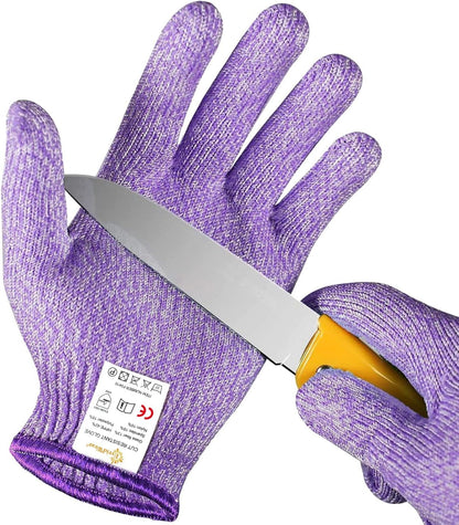 Cut Resistant Gloves for Kids 4-6 Years, Level 5 Protection Cutting Gloves Food Grade for Cooking, Whittling, Wood Carving, Gardening and DIY