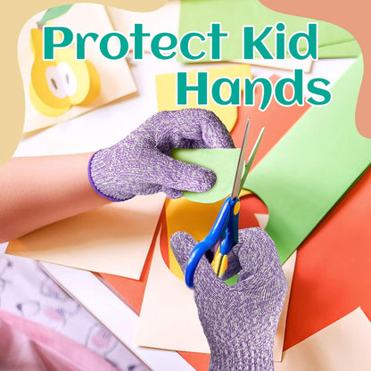Cut Resistant Gloves for Kids 4-6 Years, Level 5 Protection Cutting Gloves Food Grade for Cooking, Whittling, Wood Carving, Gardening and DIY