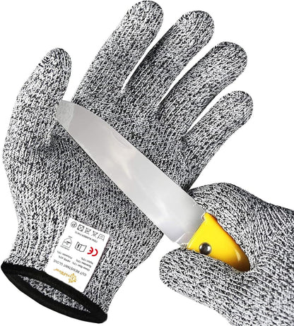 Cut Resistant Gloves for Kids 4-6 Years, Level 5 Protection Cutting Gloves Food Grade for Cooking, Whittling, Wood Carving, Gardening and DIY