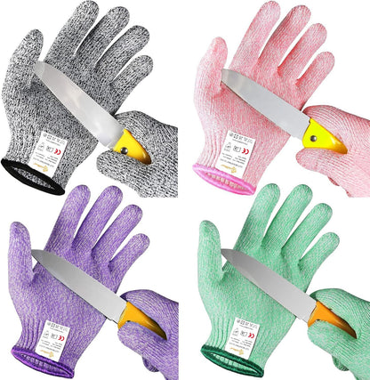 Cut Resistant Gloves for Kids 4-6 Years, Level 5 Protection Cutting Gloves Food Grade for Cooking, Whittling, Wood Carving, Gardening and DIY