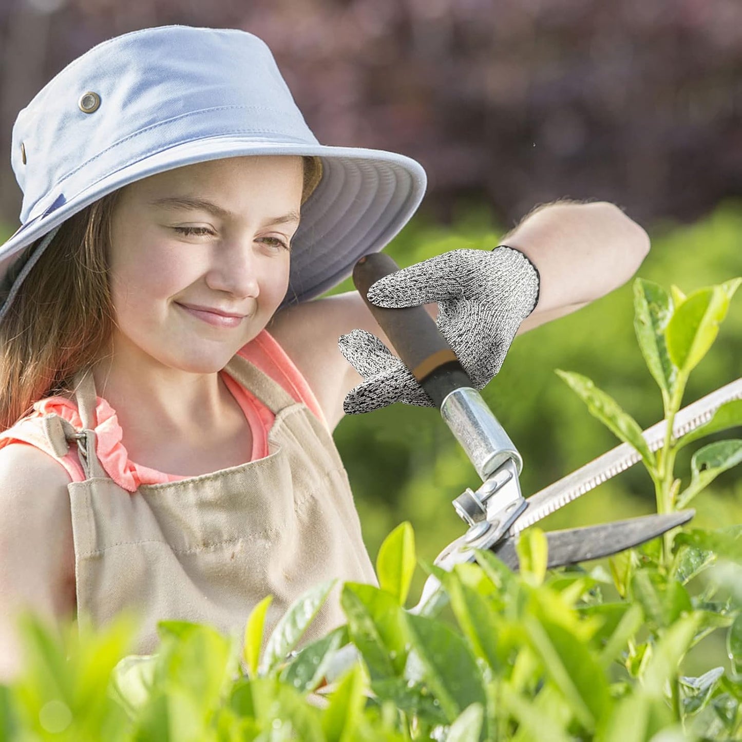 Cut Resistant Gloves for Kids 4-6 Years, Level 5 Protection Cutting Gloves Food Grade for Cooking, Whittling, Wood Carving, Gardening and DIY