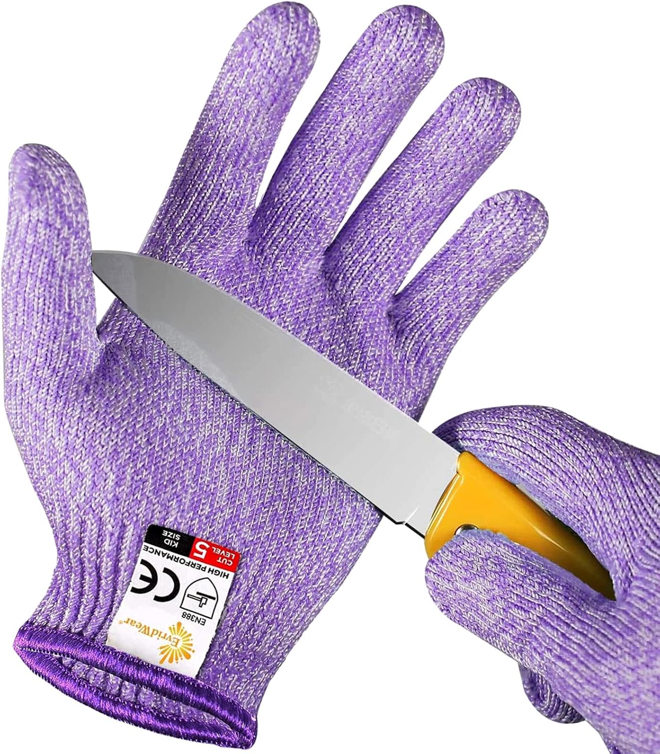 Cut Resistant Gloves for Kids 4-6 Years, Level 5 Protection Cutting Gloves Food Grade for Cooking, Whittling, Wood Carving, Gardening and DIY