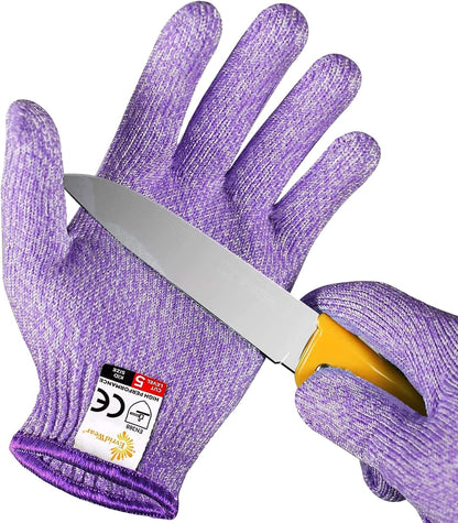 Cut Resistant Gloves for Kids 4-6 Years, Level 5 Protection Cutting Gloves Food Grade for Cooking, Whittling, Wood Carving, Gardening and DIY