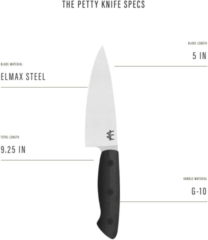 . Petty Knife | 5" Elmax Steel Blade | Versatile Culinary Tool