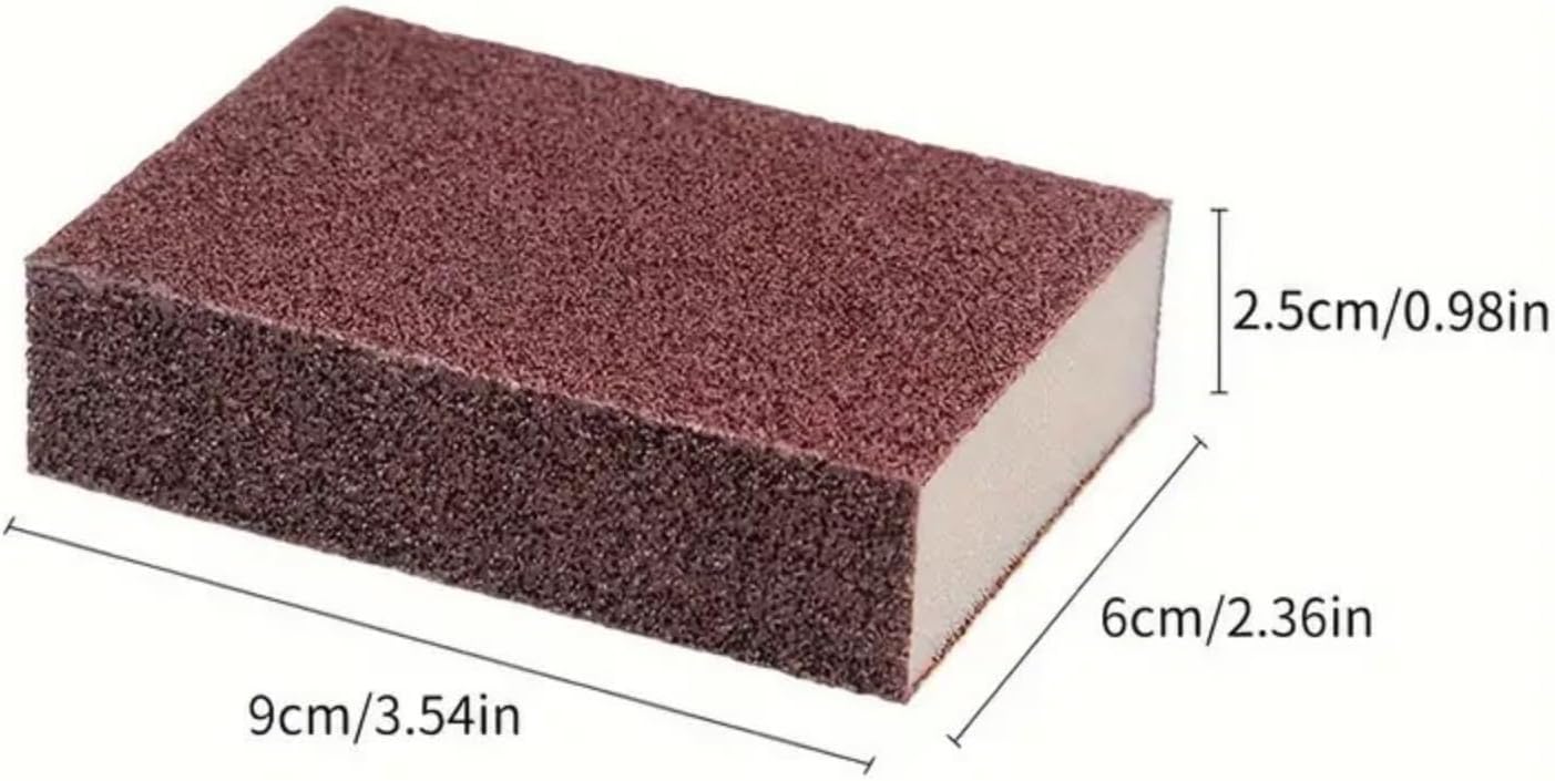 Emery Magic Wipe,Carborundum Sponge,Heavy Duty Scouring Sponges - Fiberglass-Free Nano Rust Eraser for Pots, Pans, Grill, Oven Racks & Sink Stains, 2PCS