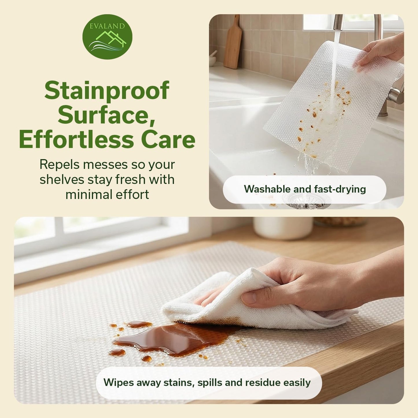 Shelf Liner Cabinet Liner Non-Adhesive Drawer Liner 12 in x 33 FT | Non-Slip, Washable, Waterproof, Fridge Liners, Contact Paper, Shelf Liners for Cabinets, Kitchen, Refrigerator, Clear