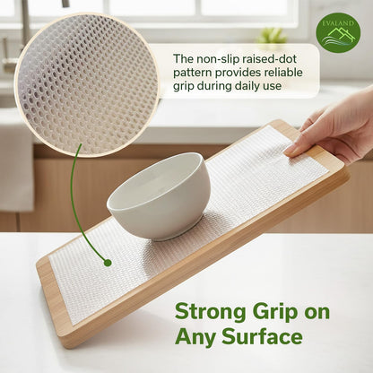 Shelf Liner Cabinet Liner Non-Adhesive Drawer Liner 12 in x 33 FT | Non-Slip, Washable, Waterproof, Fridge Liners, Contact Paper, Shelf Liners for Cabinets, Kitchen, Refrigerator, Clear