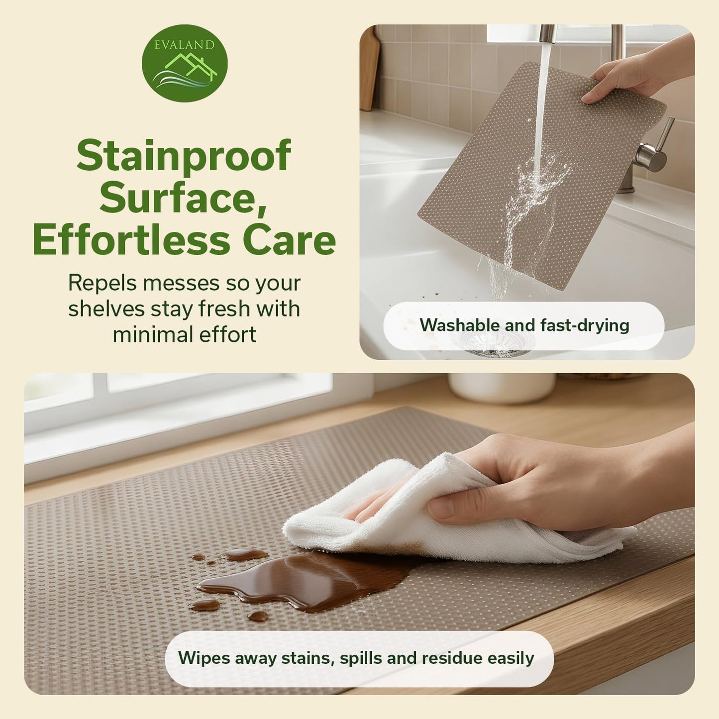 Shelf Liner Cabinet Liner Non-Adhesive Drawer Liner 12 in x 33 FT | Non-Slip, Washable, Waterproof, Fridge Liners, Contact Paper, Shelf Liners for Cabinets, Kitchen, Refrigerator, Clear