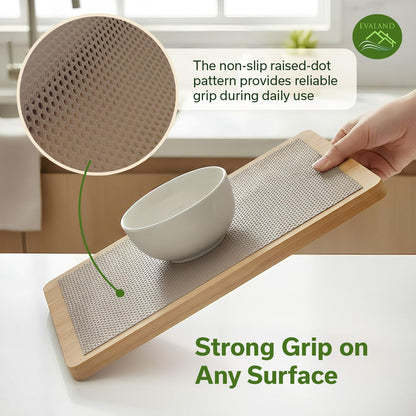 Shelf Liner Cabinet Liner Non-Adhesive Drawer Liner 12 in x 33 FT | Non-Slip, Washable, Waterproof, Fridge Liners, Contact Paper, Shelf Liners for Cabinets, Kitchen, Refrigerator, Clear