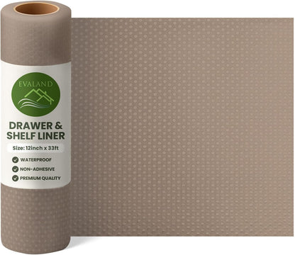 Shelf Liner Cabinet Liner Non-Adhesive Drawer Liner 12 in x 33 FT | Non-Slip, Washable, Waterproof, Fridge Liners, Contact Paper, Shelf Liners for Cabinets, Kitchen, Refrigerator, Clear