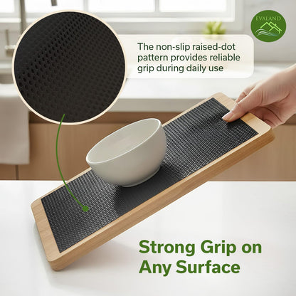 Shelf Liner Cabinet Liner Non-Adhesive Drawer Liner 12 in x 33 FT | Non-Slip, Washable, Waterproof, Fridge Liners, Contact Paper, Shelf Liners for Cabinets, Kitchen, Refrigerator, Clear