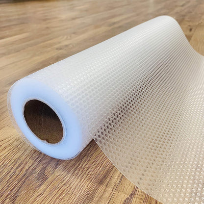 Shelf Liner Cabinet Liner Non-Adhesive Drawer Liner 12 in x 33 FT | Non-Slip, Washable, Waterproof, Fridge Liners, Contact Paper, Shelf Liners for Cabinets, Kitchen, Refrigerator, Clear