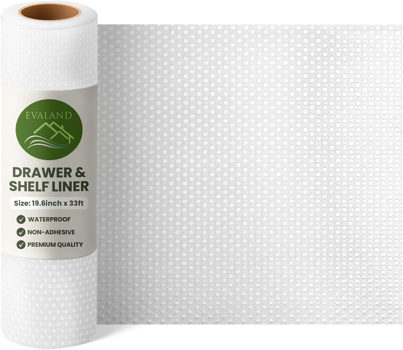 Shelf Liner Cabinet Liner Non-Adhesive Drawer Liner 12 in x 33 FT | Non-Slip, Washable, Waterproof, Fridge Liners, Contact Paper, Shelf Liners for Cabinets, Kitchen, Refrigerator, Clear
