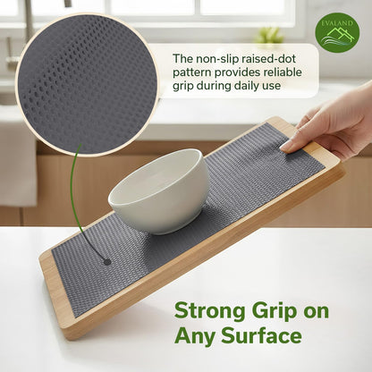 Shelf Liner Cabinet Liner Non-Adhesive Drawer Liner 12 in x 33 FT | Non-Slip, Washable, Waterproof, Fridge Liners, Contact Paper, Shelf Liners for Cabinets, Kitchen, Refrigerator, Clear