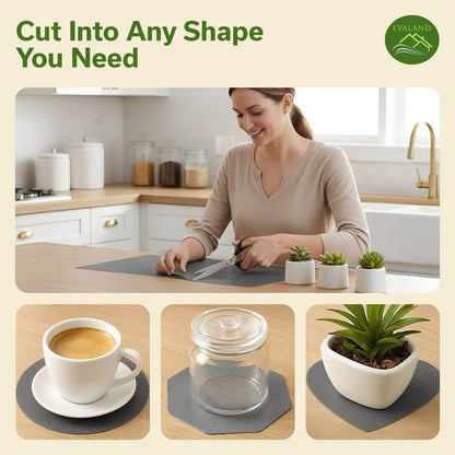 Shelf Liner Cabinet Liner Non-Adhesive Drawer Liner 12 in x 33 FT | Non-Slip, Washable, Waterproof, Fridge Liners, Contact Paper, Shelf Liners for Cabinets, Kitchen, Refrigerator, Clear
