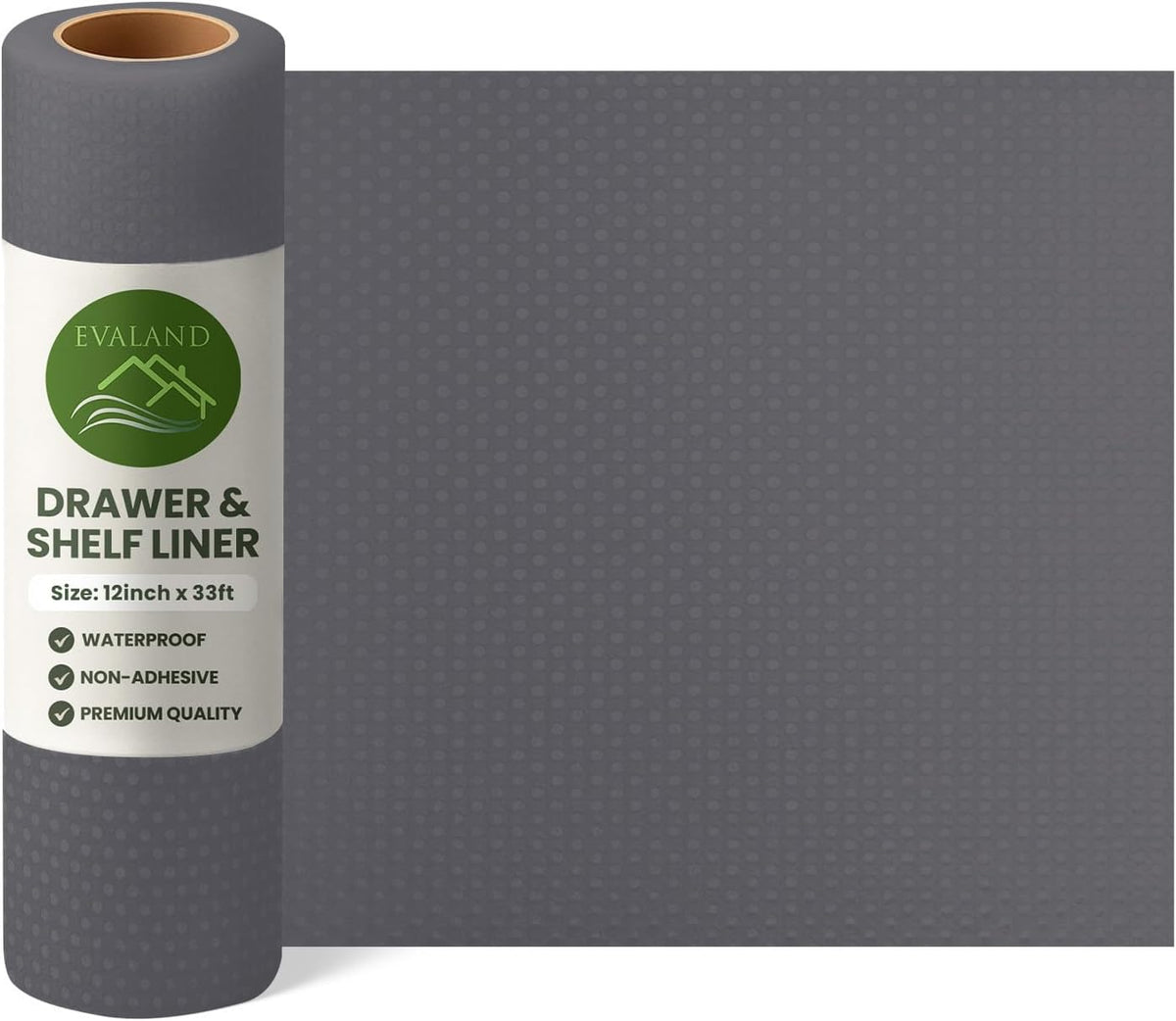 Shelf Liner Cabinet Liner Non-Adhesive Drawer Liner 12 in x 33 FT | Non-Slip, Washable, Waterproof, Fridge Liners, Contact Paper, Shelf Liners for Cabinets, Kitchen, Refrigerator, Clear
