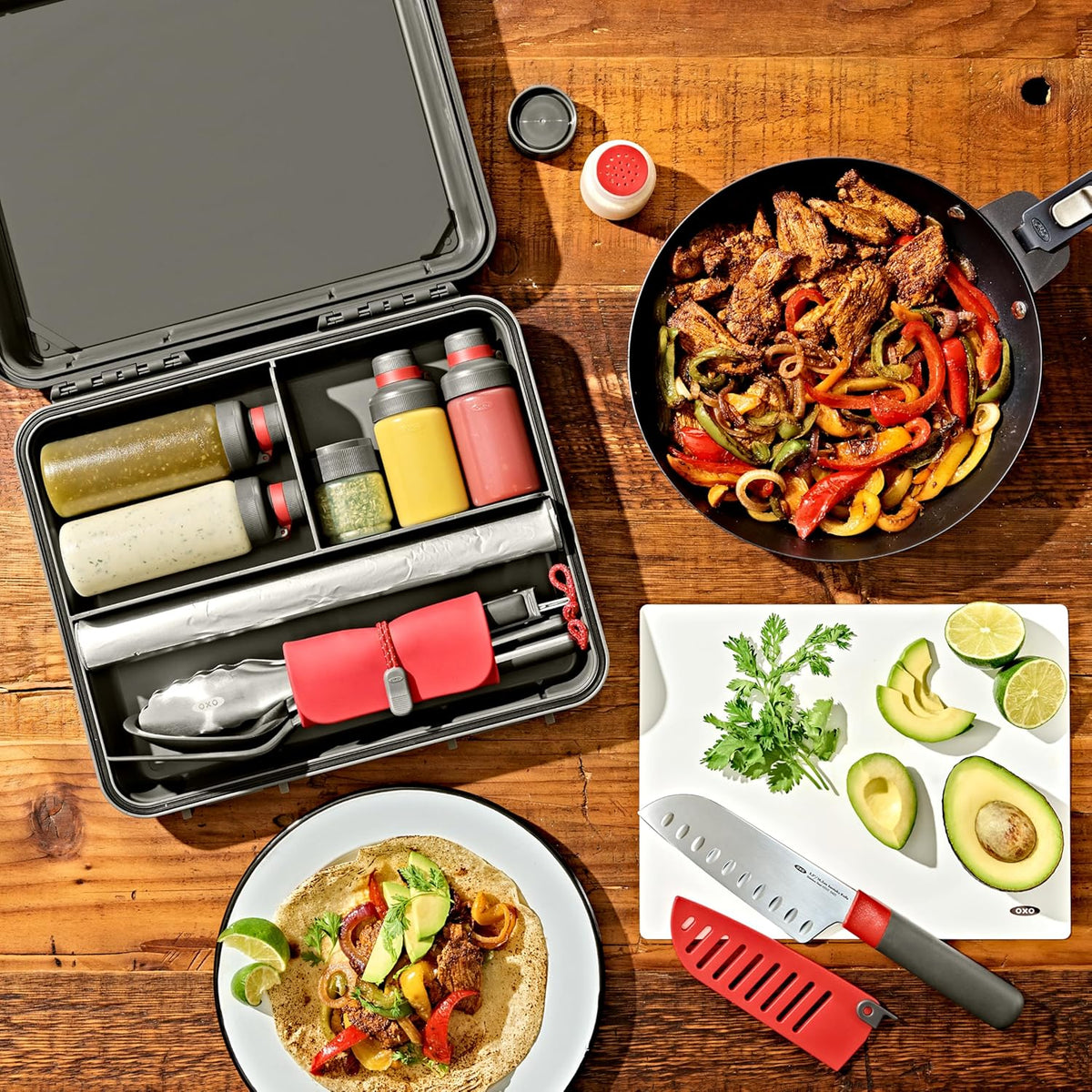 Outdoor Camp Kitchen Prep Set | Camping Cooking Set | Camping Utensils Holder | Camp Cooking Utensils | Outdoor Kitchen Essentials | Travel Utensil Tool Kit