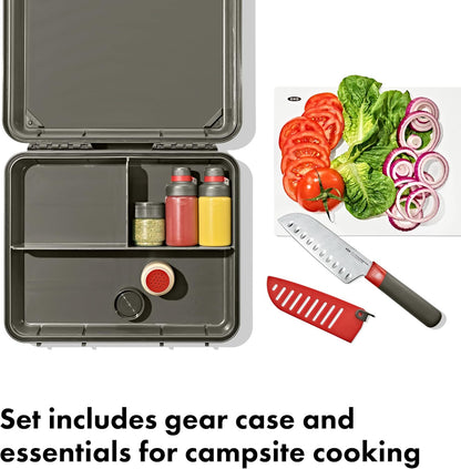 Outdoor Camp Kitchen Prep Set | Camping Cooking Set | Camping Utensils Holder | Camp Cooking Utensils | Outdoor Kitchen Essentials | Travel Utensil Tool Kit