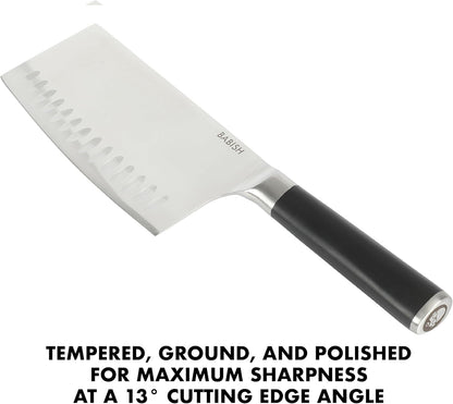 6.5-Inch Forged Cleaver Knife – High-Carbon 1.4116 German Steel Full Tang Kitchen Knife for Heavy-Duty Chopping and Slicing