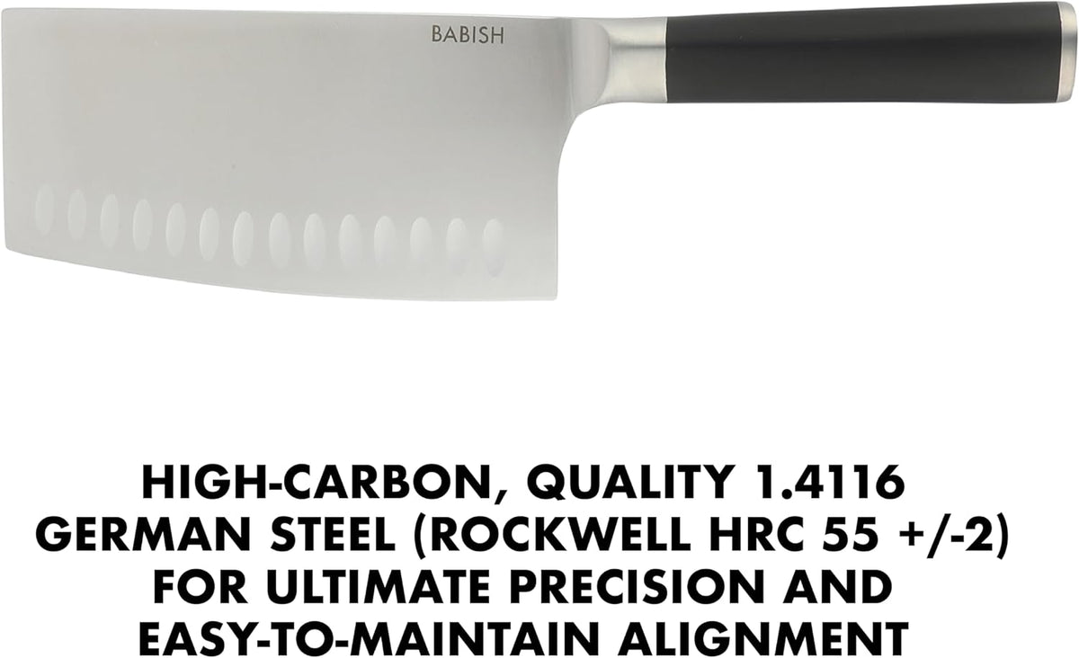 6.5-Inch Forged Cleaver Knife – High-Carbon 1.4116 German Steel Full Tang Kitchen Knife for Heavy-Duty Chopping and Slicing