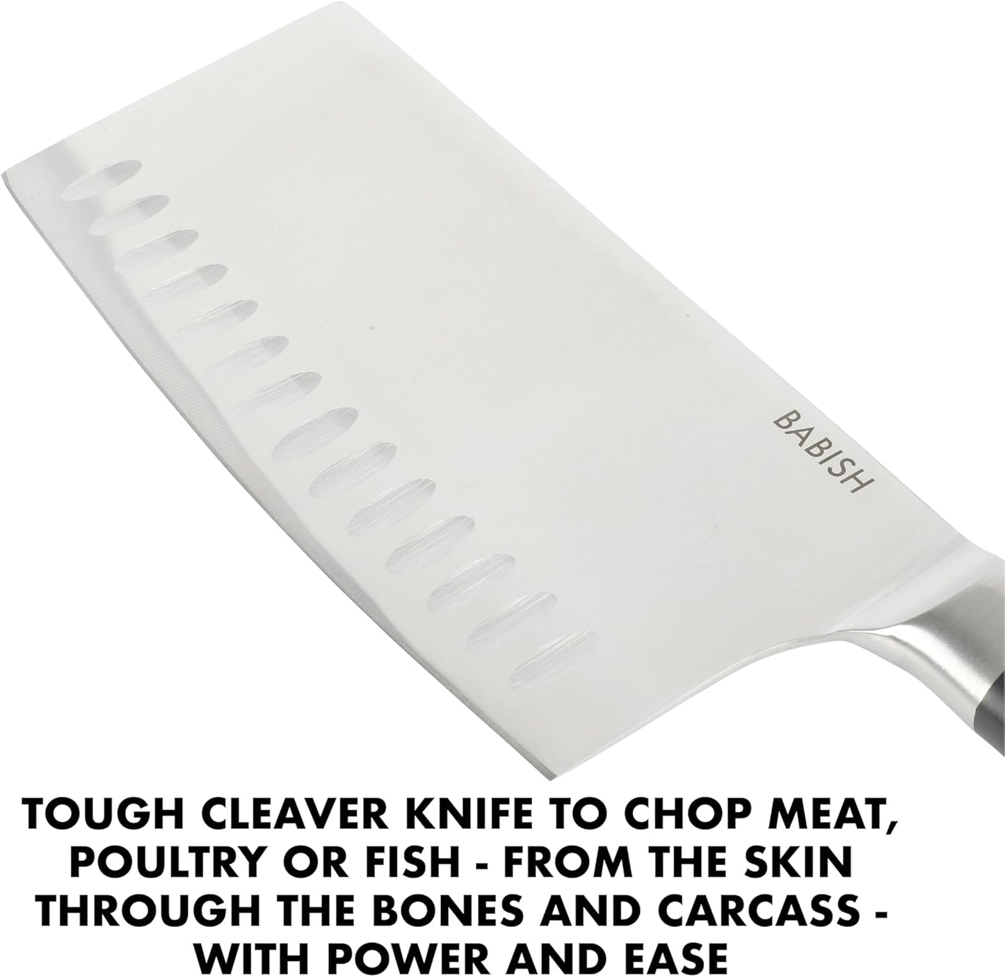 6.5-Inch Forged Cleaver Knife – High-Carbon 1.4116 German Steel Full Tang Kitchen Knife for Heavy-Duty Chopping and Slicing