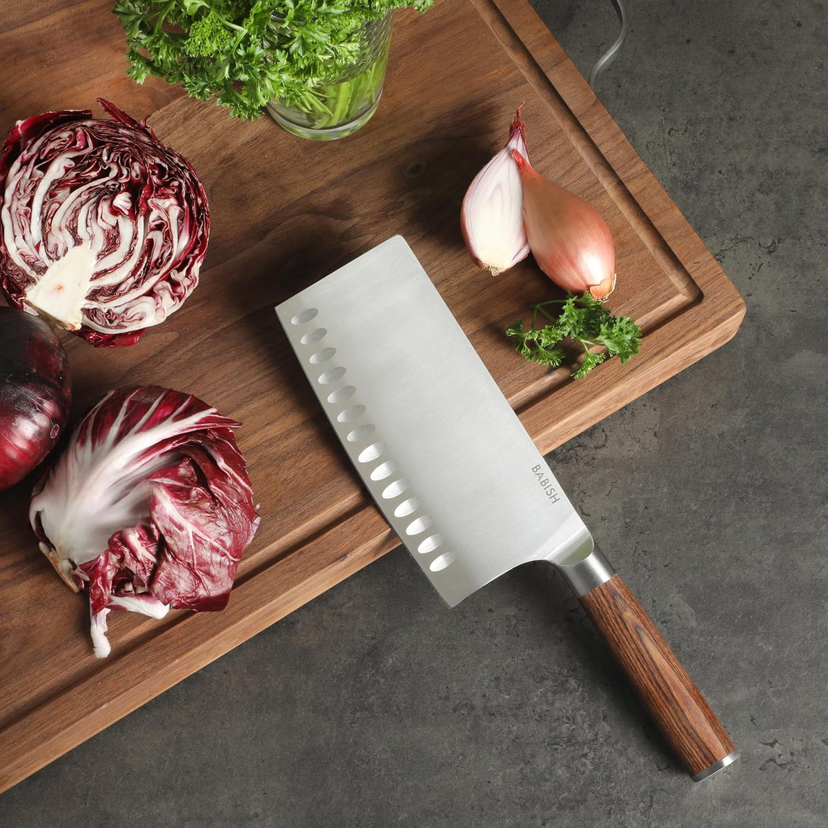 6.5-Inch Forged Cleaver Knife – High-Carbon 1.4116 German Steel Full Tang Kitchen Knife for Heavy-Duty Chopping and Slicing
