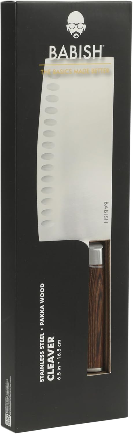 6.5-Inch Forged Cleaver Knife – High-Carbon 1.4116 German Steel Full Tang Kitchen Knife for Heavy-Duty Chopping and Slicing