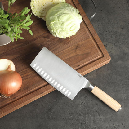 6.5-Inch Forged Cleaver Knife – High-Carbon 1.4116 German Steel Full Tang Kitchen Knife for Heavy-Duty Chopping and Slicing