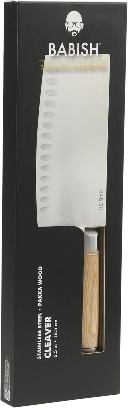 6.5-Inch Forged Cleaver Knife – High-Carbon 1.4116 German Steel Full Tang Kitchen Knife for Heavy-Duty Chopping and Slicing