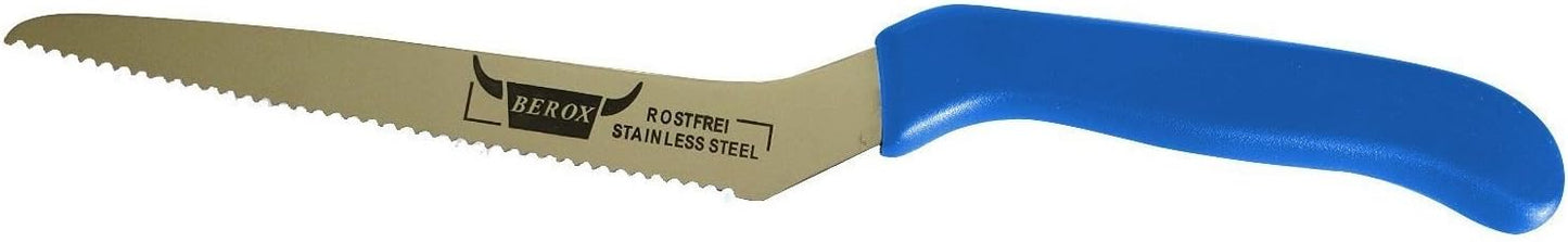 Chef Junior 5 Inches Blade Kitchen Cutting Slicing Knife Offset Handle (Blue)
