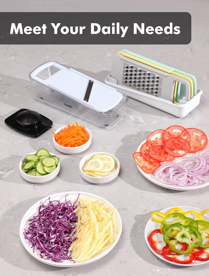 Professional Mandoline Slicer for Kitchen, Multi Purpose Vegetable Slicer Cutter, Vegetable Cutter Onion Cutter for Veggie Fruit Cheese