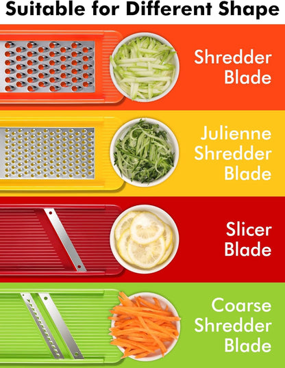 Professional Mandoline Slicer for Kitchen, Multi Purpose Vegetable Slicer Cutter, Vegetable Cutter Onion Cutter for Veggie Fruit Cheese
