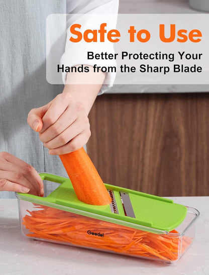 Professional Mandoline Slicer for Kitchen, Multi Purpose Vegetable Slicer Cutter, Vegetable Cutter Onion Cutter for Veggie Fruit Cheese