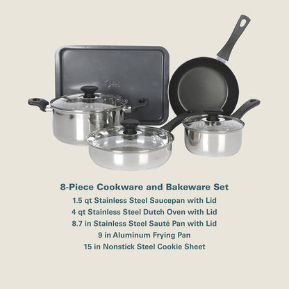Gibson Home 74 Piece Kitchen in a Box Pots and Pans Cookware, Plates and Bowls Dinnerware, Cutlery Knife Block, Flatware Utensils, Tools & Gadgets, Storage, Glasses Set