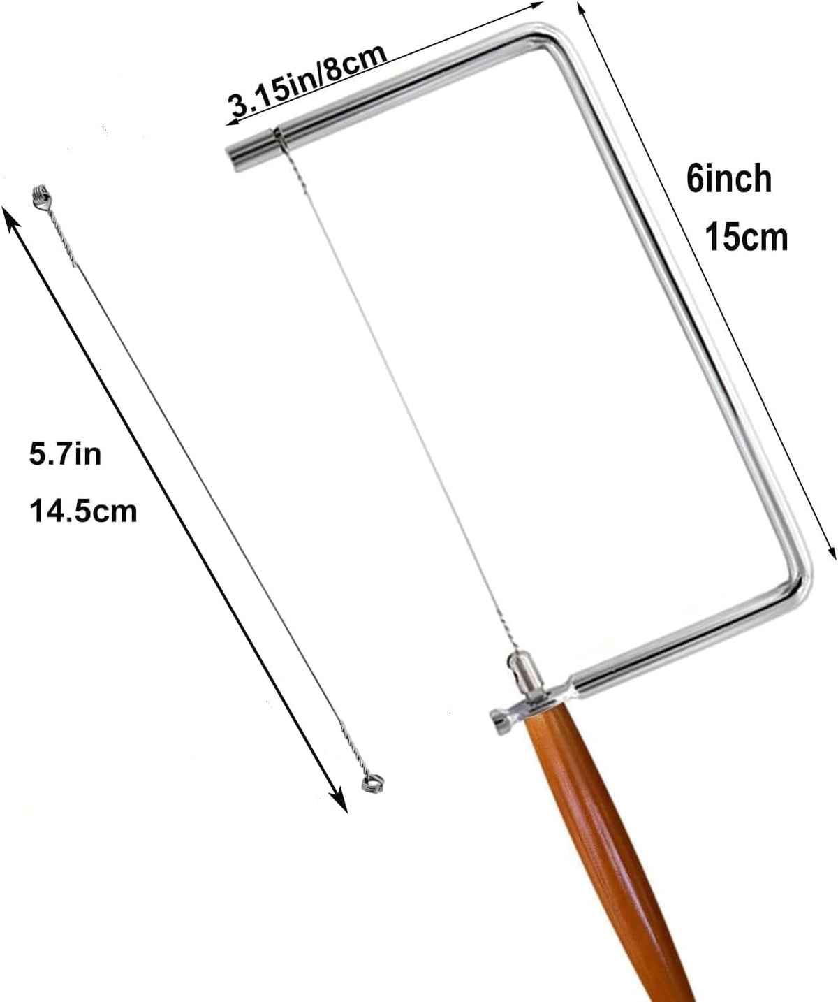 6in Cheese Slicer Kit Accessories Kitchen Knife Cheese Cutter Stainless Steel Components DIY for Making Giftable Cheese Cutting Boards with This Cheese Cutter Kit,Wire Cheese Slicer(4Slicer+12Wires)6"