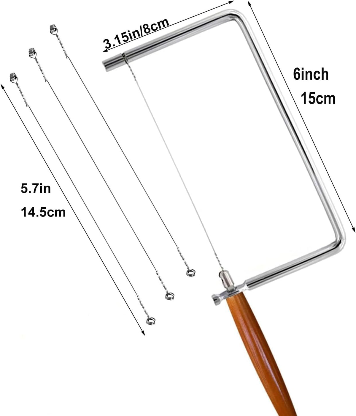 6in Cheese Slicer Kit Accessories Kitchen Knife Cheese Cutter Stainless Steel Components DIY for Making Giftable Cheese Cutting Boards with This Cheese Cutter Kit,Wire Cheese Slicer(4Slicer+12Wires)6"